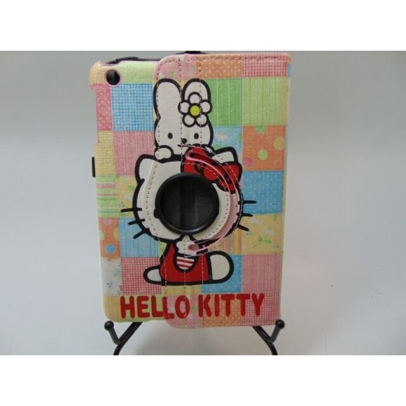 Hello Kitty Folding Tablet Case Multicolored Patchwork --Adorable - Picture 2 of 8